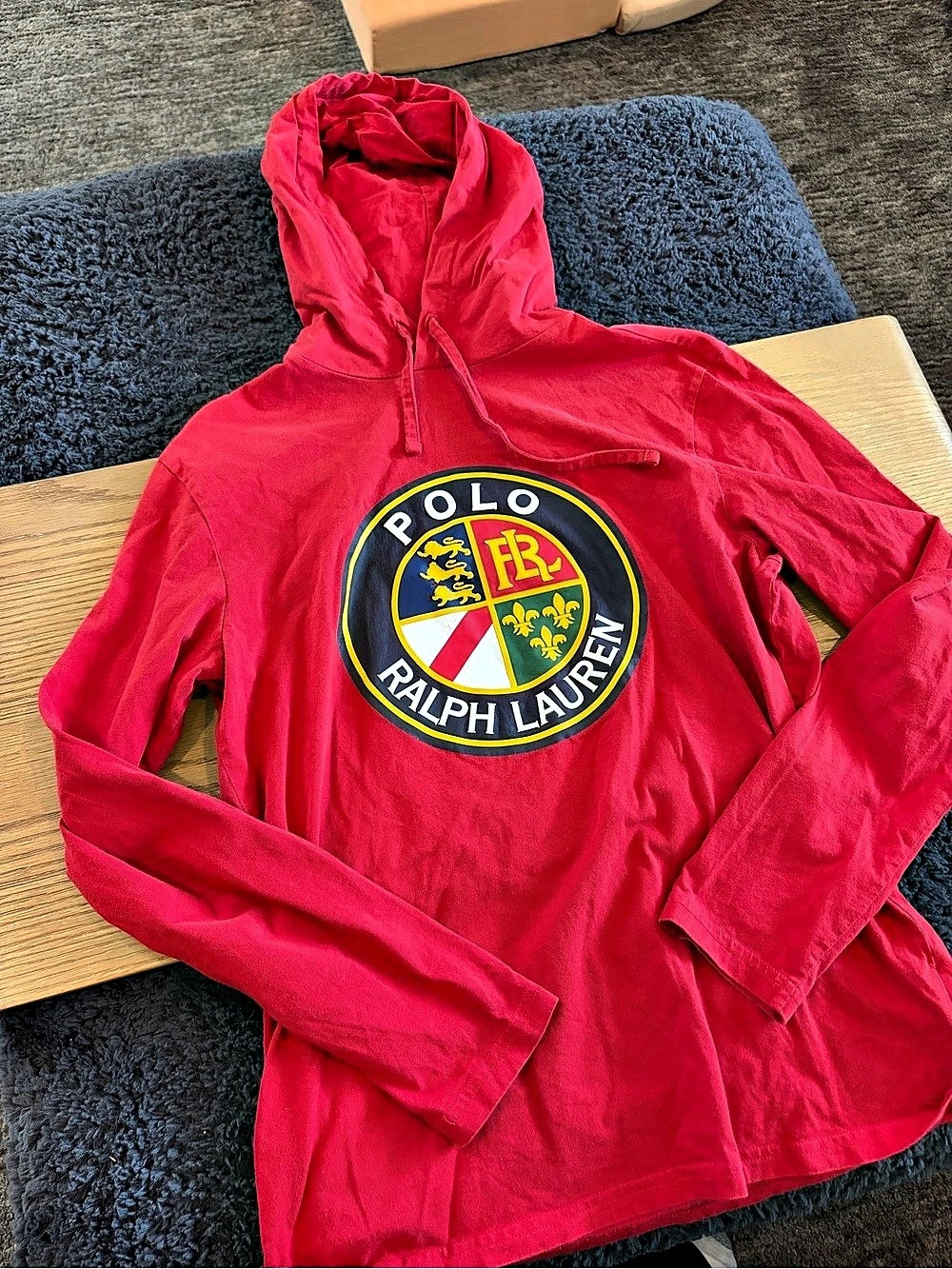 Polo Ralph Lauren Classic Fit hooded pullover Red Hooded Pullover Like New